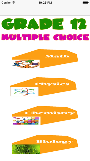 Grade 12 Test - Math Chemistry Biology P