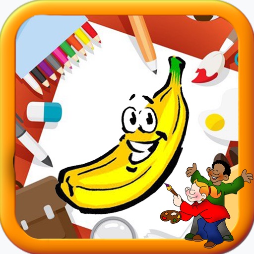 Coloring Kids Game Banana Version Icon