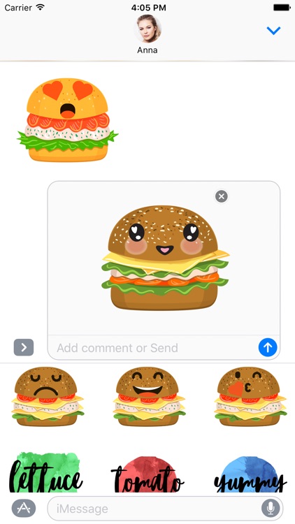 Kawaii Burger - Cute Hamburger Stickers