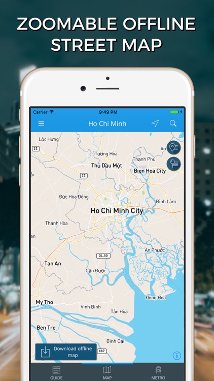 Ho Chi Minh Travel Guide with Offline Street Map screenshot-3