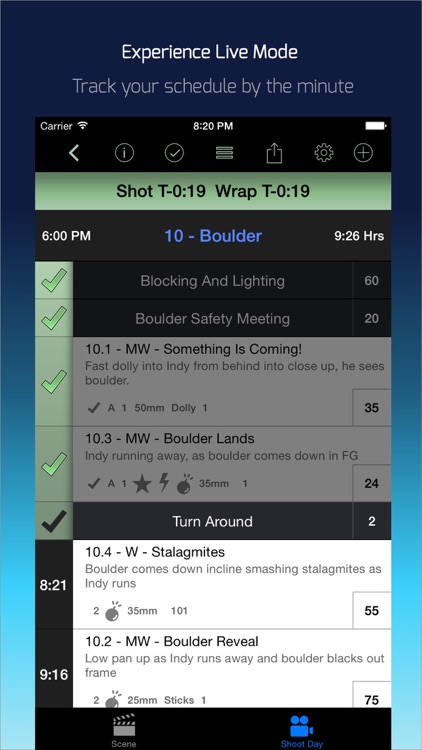 Shot Lister - Film set schedule tool for Directors