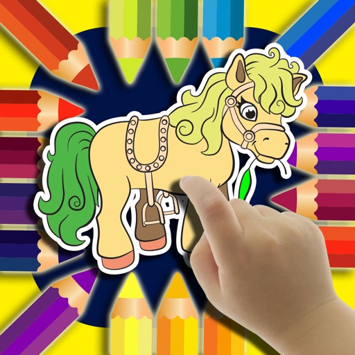 Cute Pony & Unicorns Coloring Book Games