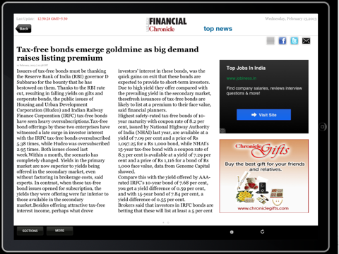 Financial Chronicle for iPad screenshot 2