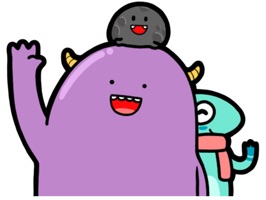 캐릭월드 친구들이 당신의 일상을 함께하기 위해 스티커로 놀러왔습니다~