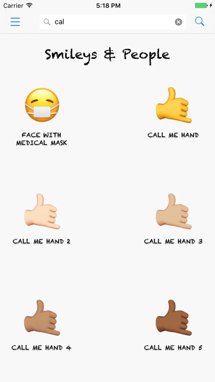 Smileys - Lookup Emoji names and meanings