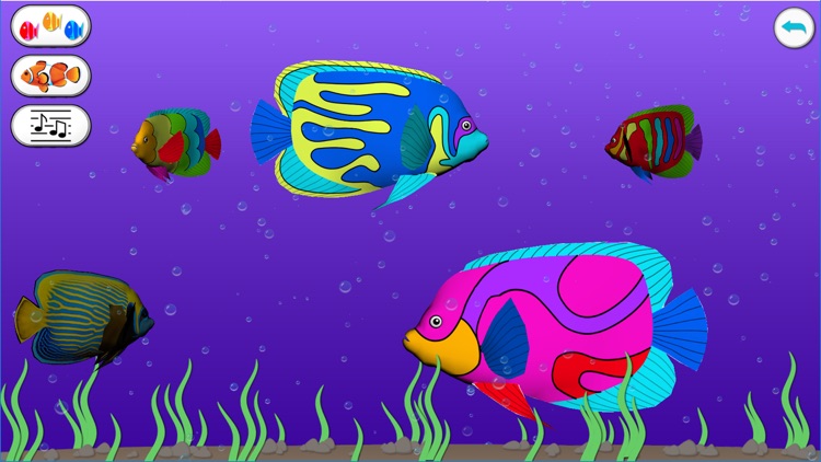 3D Coloring App. Dancing Fishes