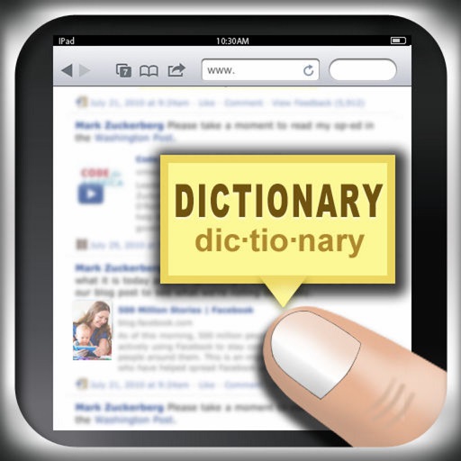 Tap Dictionary - In browser definitions