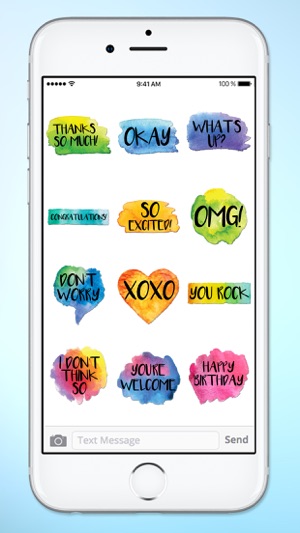 Watercolor Words Text Sticker Pack(圖4)-速報App