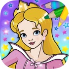 Fairy princess coloring book pages for kids