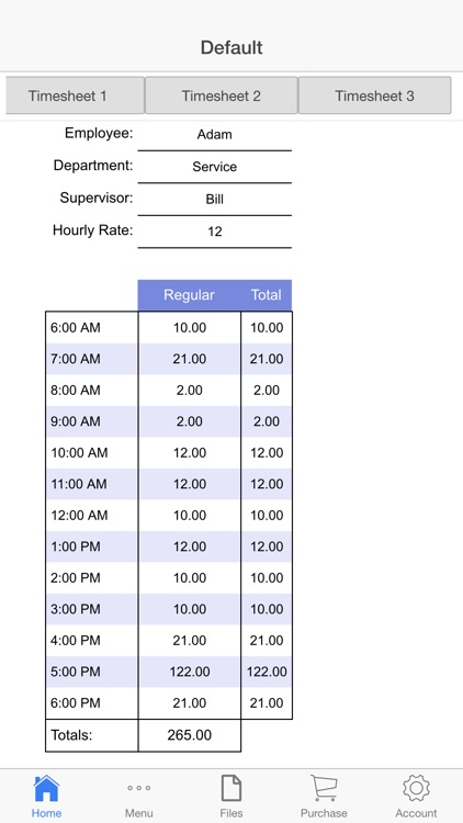 Business Schedule