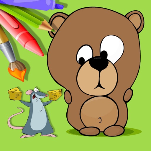 Bear Mouse Coloring Book Game For Kids Edition Icon