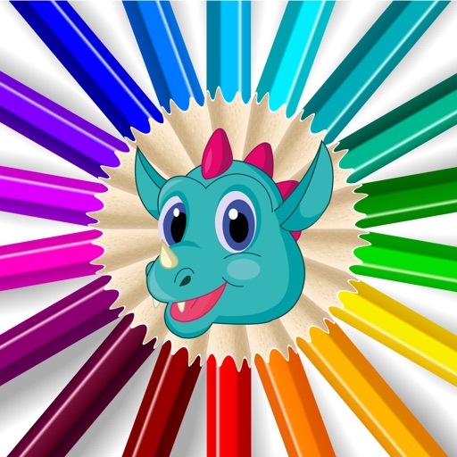 Coloring Game With Dino Icon