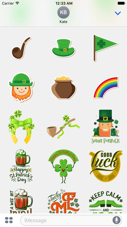 St. Patrick's Day Greetings for iMessage Stickers