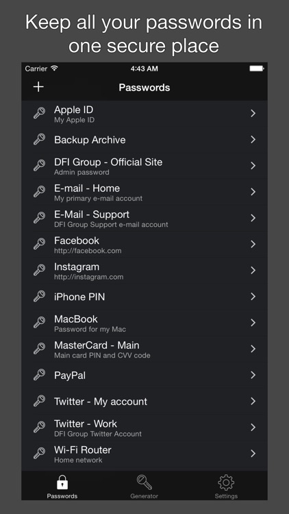 DFI Password Manager App