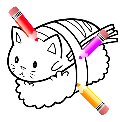 Sushi coloring book game for kids iOS App