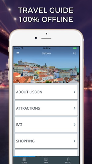 Lisbon Travel Guide with Offline Street 