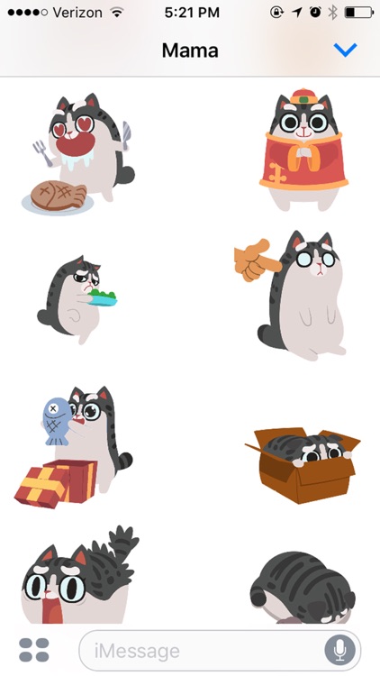 Animated Kitty in the Box Stickers