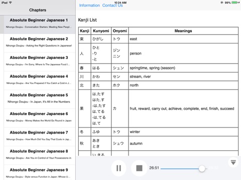 Learn Basic Japanese with Video for iPad screenshot 4