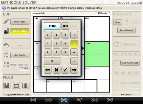Mathdoku Solver screenshot 2