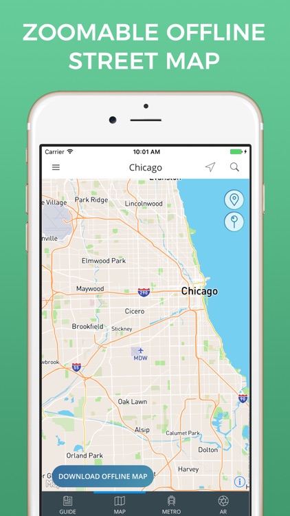 Chicago Travel Guide with Offline Street Map