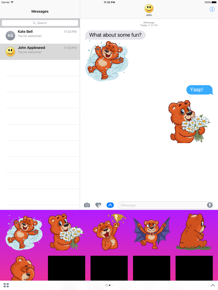Super Red Bear Stickers