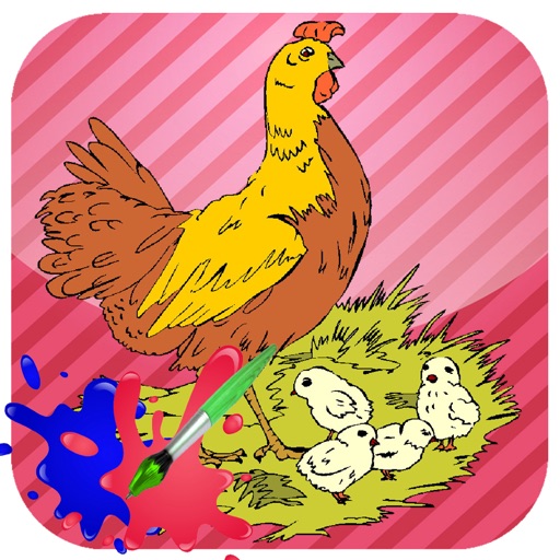 Animals Coloring Book Drawing for kids games Icon