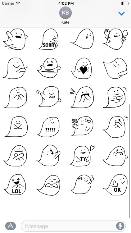 Cute Ghost sticker set 5
