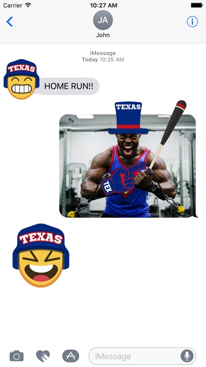 Texas Baseball Stickers & Emojis