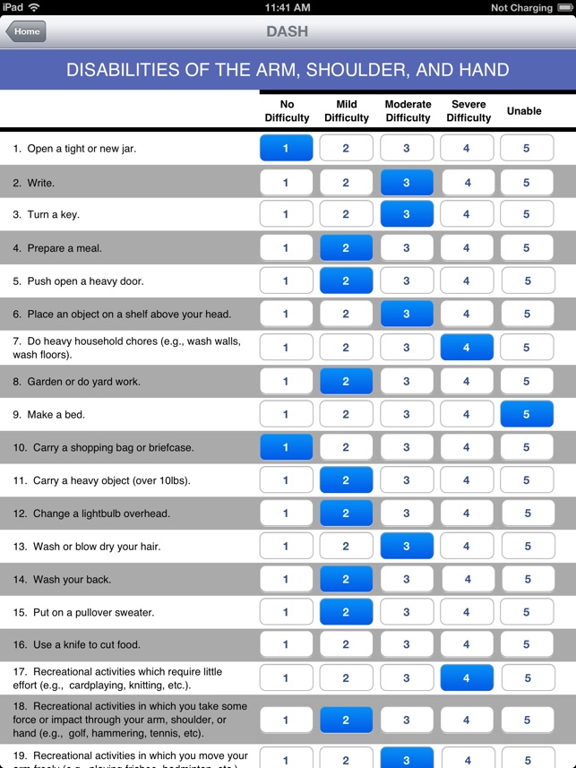 DASH Outcome Measure(圖2)-速報App