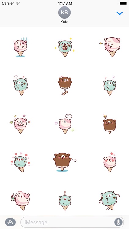 Cute Ice Cream Stickers Pack