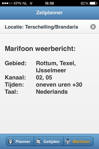 getijden / zeil vertrektijden screenshot 4