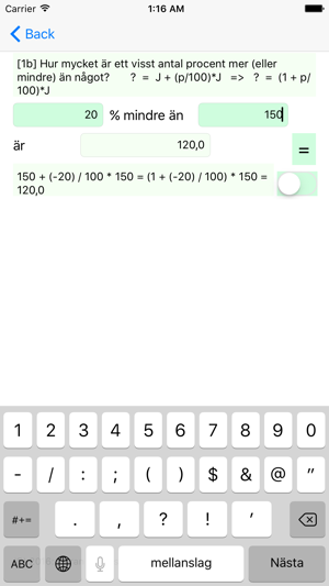 Procentmatematik - percent calculator(圖4)-速報App