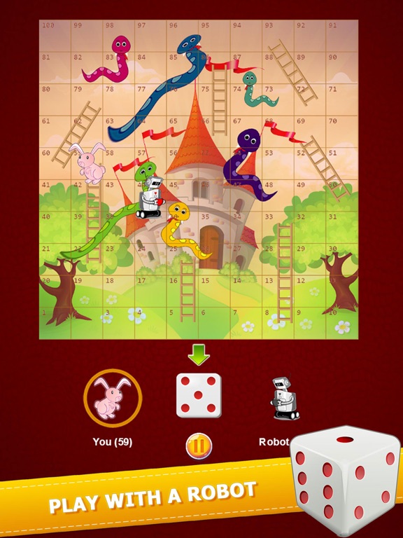 派手なヘビとはしごのゲーム古典的なサイコロ2人のおすすめ画像3