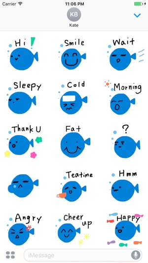 Alvin The Little Blue Fish Stickers(圖1)-速報App