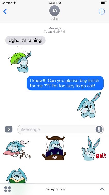 Benny Bunny Stickers screenshot-3