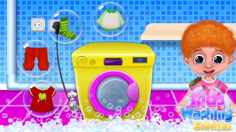 Wash Laundry Game For Kids
