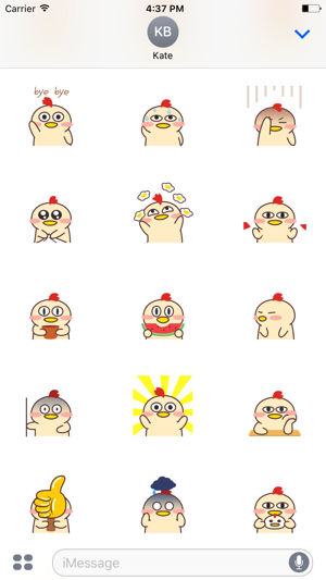 Animated Cute Chick Stickers For iMessag