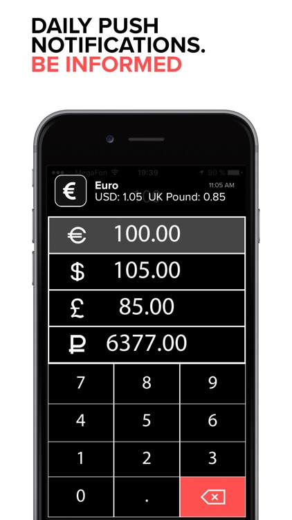 EURO exchange rate. EUR to USD, GBP, RUR. Pro screenshot-3