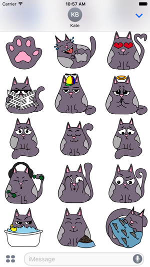 Fat cat Smoky - stickers with cats for iMessage.(圖3)-速報App