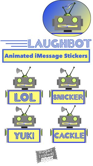 LaughBot: Animated Robot Stickers(圖2)-速報App