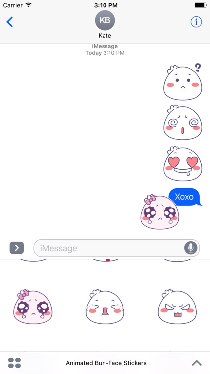 Animated Bun-Face Stickers For iMessage screenshot-4