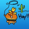 Hamburgerman in Texas Sticker