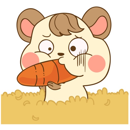 Colla the happy hamster for iMessage Sticker icon