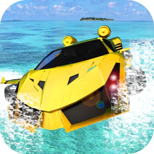 Water Surfing Car Racer Icon