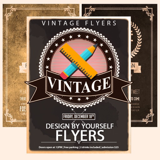 Vintage Flyers & Poster Creator - Make Posters DIY