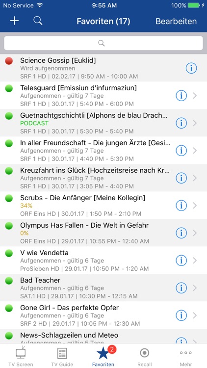 TV Screen - Fernsehen zu Hause + unterwegs