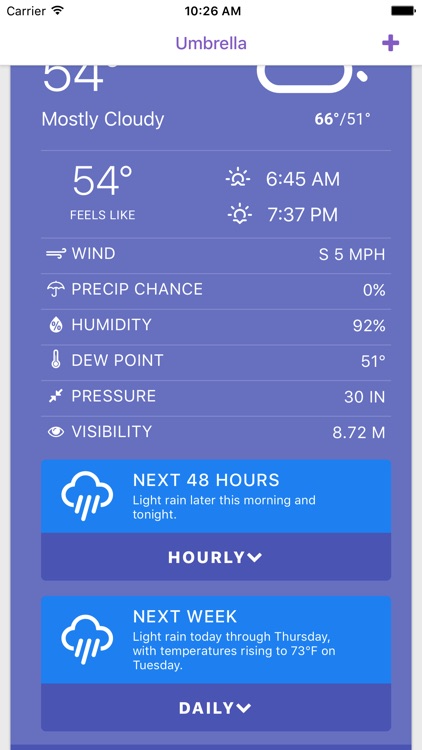 Umbrella: Simple Weather App