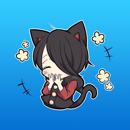 Aoji The Black Cutie Cat Girl Stickers 4