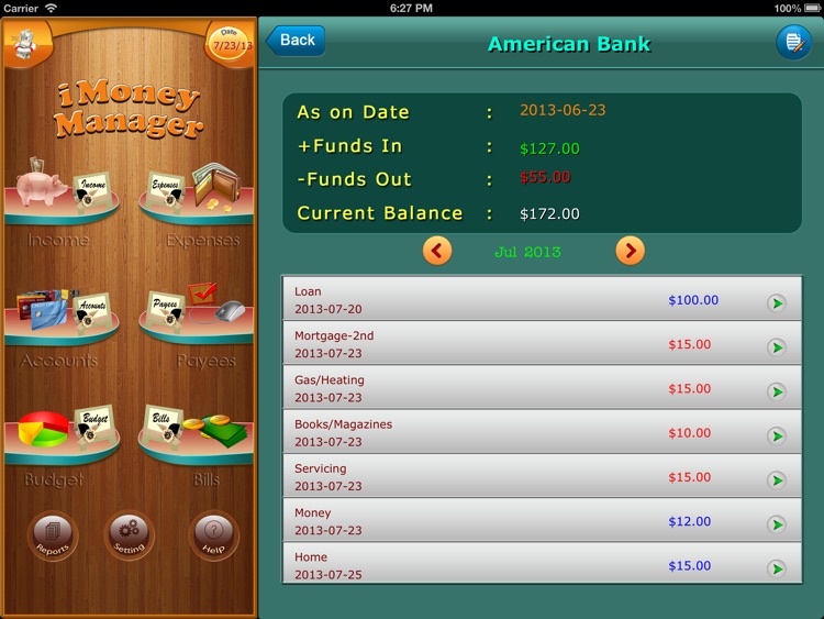 Home Budget Manager HD for iPad