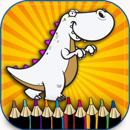 Dinosaur children coloring book : Best 24 pages